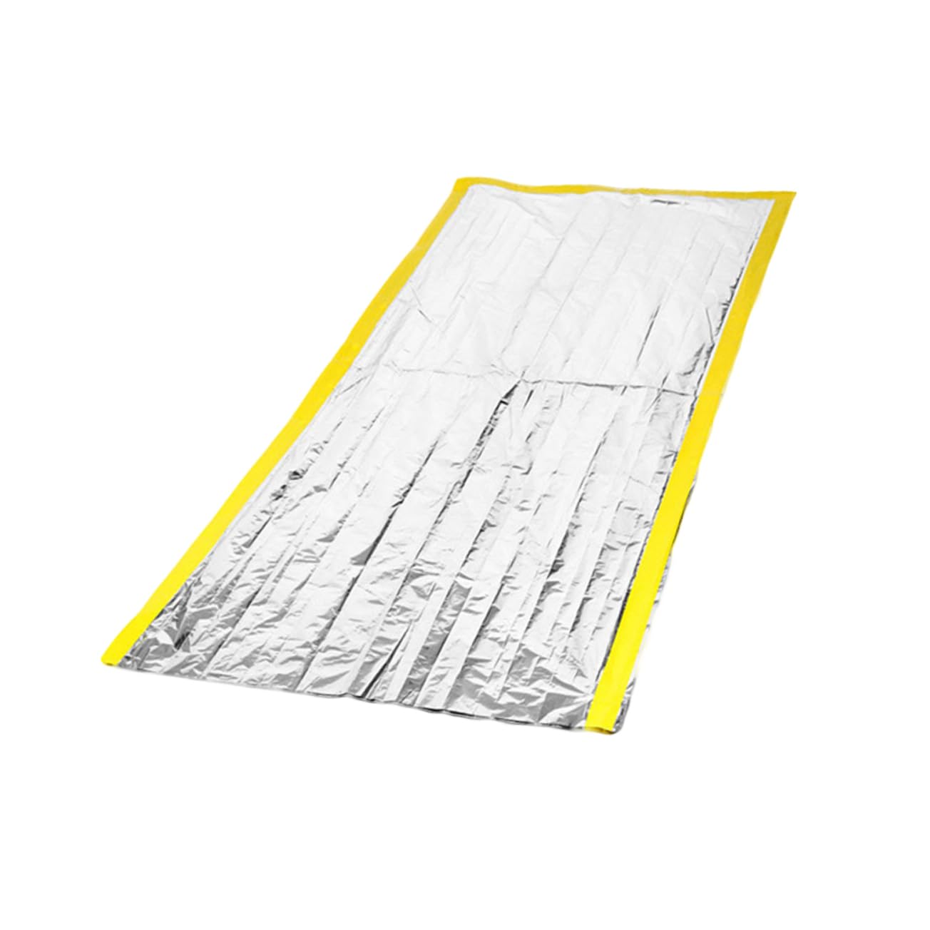 Balacoo Outdoor Portable Emergency Survival Thermal Foil Blanket for Camping Hiking First Aid Compact Reusable Silver and Yellow