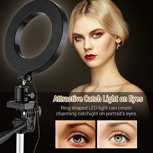 Sangmei 16cm / 6inch Mini LED Ring Light Fill-in Lamp Alimentado por USB 3 modos de iluminação 11 ní