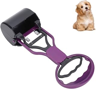 QIMIT Coletor de fezes para cães, colher de cocô para animais de estimação durável para tirar fezes (roxo)