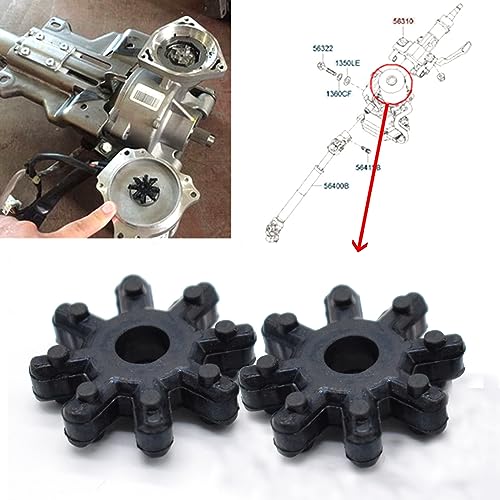 Jawmoy JAJL501BL-0808 4 Pcs 56315-2K000Fff Flexible Steering Coupler Replacement, Automotive Power Steering Coupler thumb #5