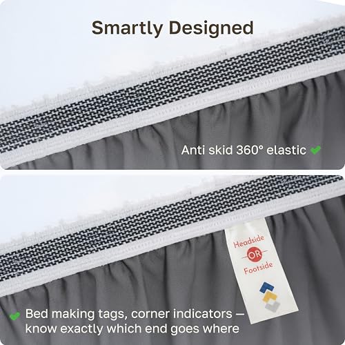 Image of California Design Den 100% Organic Cotton Twin Fitted Sheets, Grey | GOTS Certified, Crisp & Airy Percale, All-around Elastic, No-Pop Fit, Durable, Easy Care, Backed by GH Seal