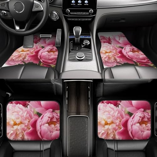 Tapis de sol pour voiture KHiry robustes et élégants avec un motif décoratif de fleurs
