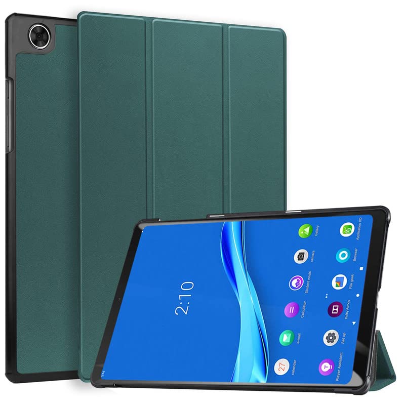 Image of Robustrion Smart Trifold Hard Back Flip [Auto Sleep Wake] Case Cover for Lenovo Tab M10 FHD Plus TB-X606V / TB-X606F / TB-X606X 10.3 inch - Dark Green