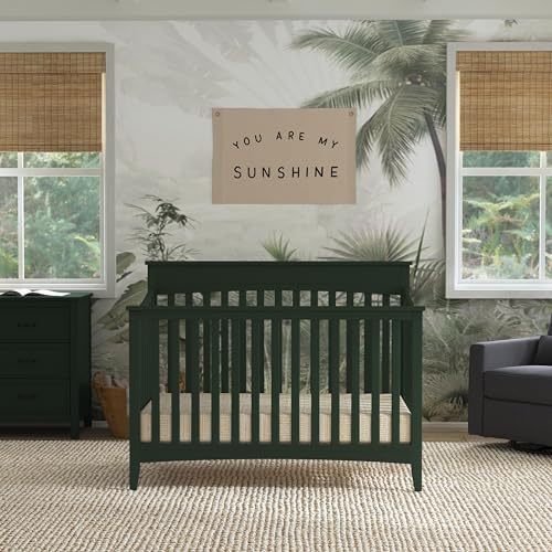 Image of Davinci Grove 4-in-1 Convertible Crib in Forest Green, Greenguard Gold Certified