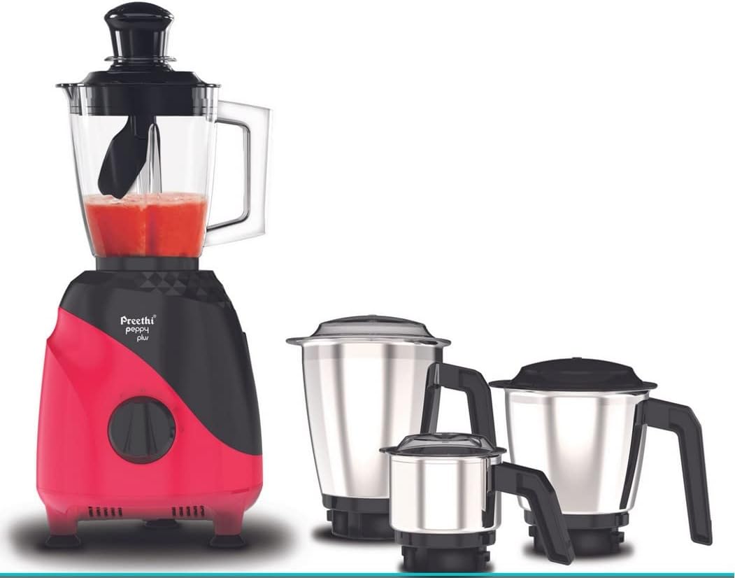 Buy Preethi Blue Leaf Diamond MG214 750 Watt Mixer Grinder with 3 Jars