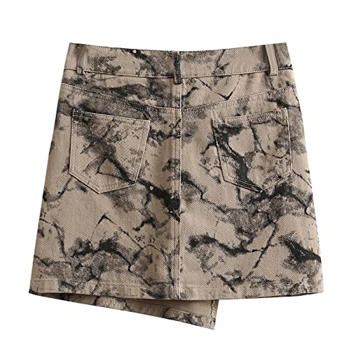 Women's Denim Skirt Summer Denim Skirt Retro High Waist Slim A-line Skirt Summer2