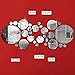 DIY Mirror Wall Sticker, OMGAI Removable Round Acrylic Mirror Decor of Self Adhesive Circle for Art Window Wall Decal Kitchen Home Decoration, 30Pcs