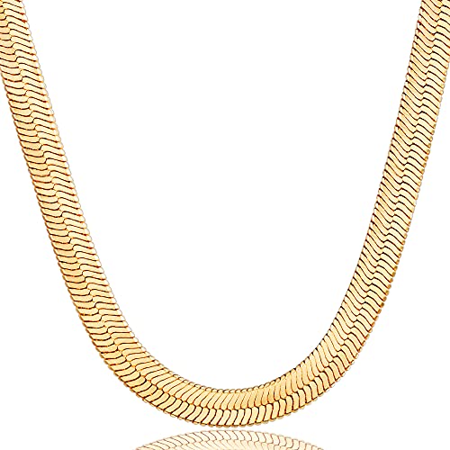 14K Gold and Silver Plated Snake Chain Necklace by Chesky