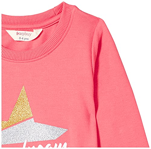 Image of Easybuy Girls Regular Sweatshirt AU21DM01GX Peach Apricot, 5 Years-6 Years