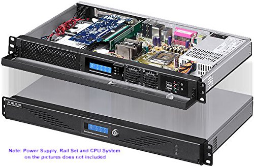 Plinkusa Rackbuy 1U(Fan Lcd)(5.25"/3.5"/2X2.5 Hd Bay)(Mini-Itx)(9.84" Deep)(Lock Door) Rackmount Chassis(Customize 1U Io Shield)(No Power Supply,No System And Case Only) Itx-G1102D #TOP2