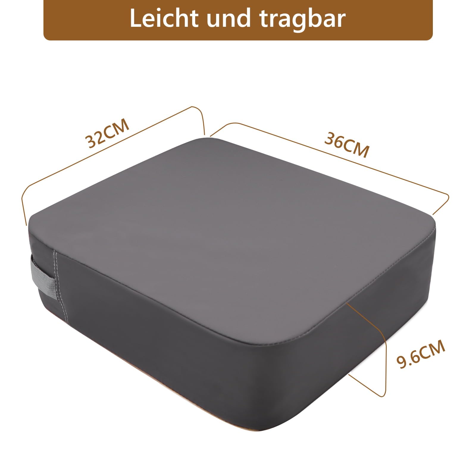 Sitzerhöhung Stühle Kind für Den Tisch - Kinder Rutschfester Einfach Mitzunehmen Höhe Zunehmen Starke Unterstützung Sitzkissen Stuhl PU Deckung Einfach zu Säubern Abnehmbar Sitzerhöhung Stuhl