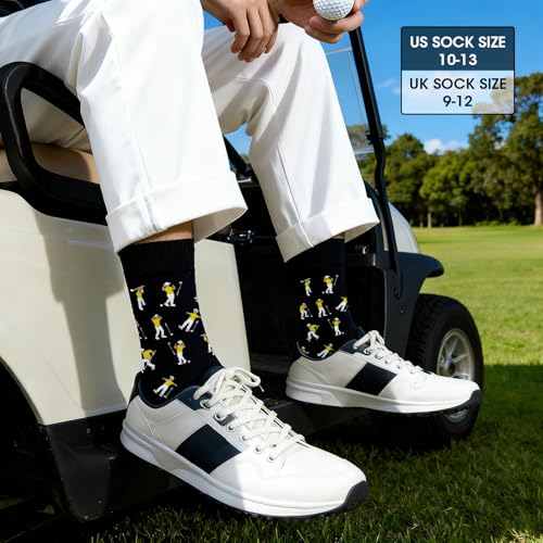Soziprix Funny Golf Socks for Men | Hilarious Gifts for Him, Golf Accessories & Themed Gifts for Golfers (Size 10-13)
