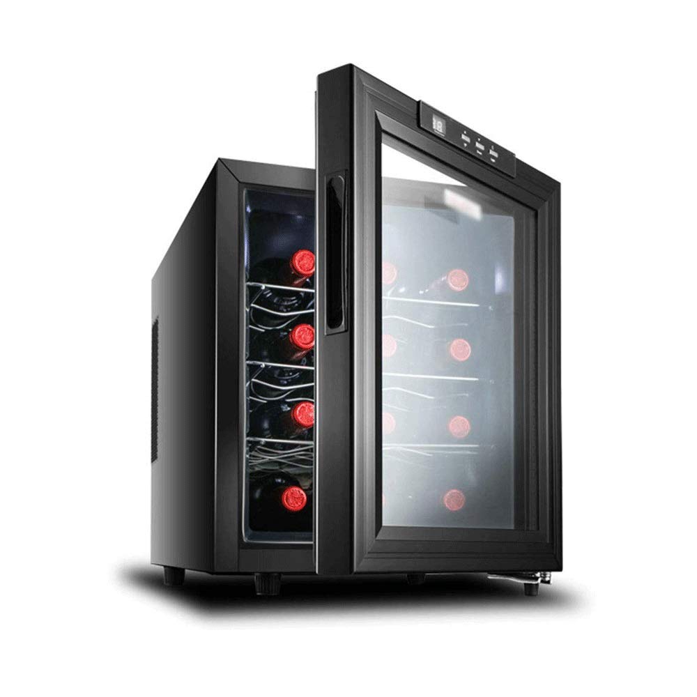 Enfriador de Vino termoeléctrico de 12 Botellas | Bodega de sobremesa para vinos tintos y Blancos | Frigorífico Independiente, frigorífico de Funcionamiento silencioso | Acero INOX