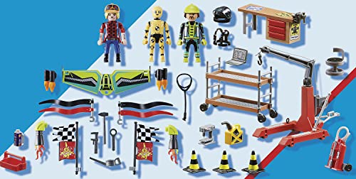 Playmobil Air Stunt Show 70834 Officina Riparazioni Con Gru, Officina Giocattolo Per Aeroplani, Giocattoli Per Bambini Dai 5 Anni - 6