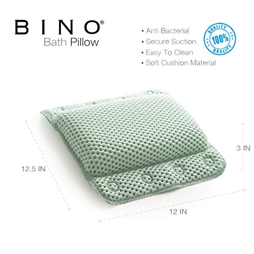 image for BINO Non-Slip Cushioned Bath Pillow With Suction Cups, Mint Green - Sp
