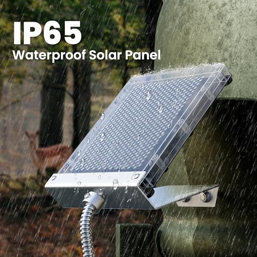 image for POWOXI 12V Solar Panel for Deer Feeder: 1.7W Waterproof Solar Battery 