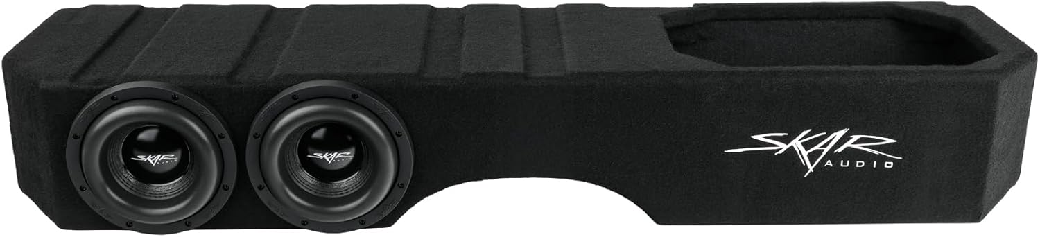 Skar Audio Dual 8" Loaded Ported Subwoofer Enclosure Compatible with 2004-2015 Nissan Titan Crew Cab Trucks