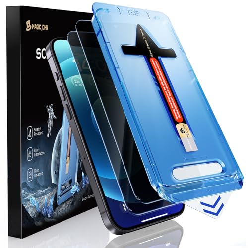 MAGIC JOHN 2 Stück für iPhone 12/ iPhone 12 Pro für Sichtschutzfolie (6,1 Zoll), 28-Grad-schutzwinkel-Einfaches, Auto-Dust-Eliminierung, 9H, Bläschenfrei, Einfache Installation