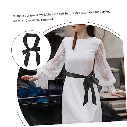 GALPADA Silk Ribbon Sash Belt for Women Dresses Polyester Waist Cincher with Elegant Bow Tie Soft Comfortable Waistband for Wedding Bridal and Special Occasion Dresses4