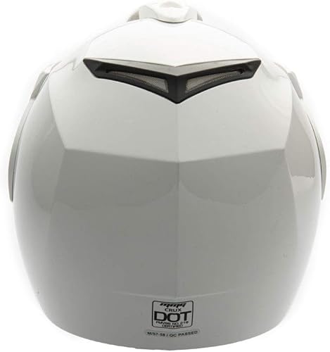 Miniatura 5 de MMG - Casco abierto para motocicleta - DOT - uso legal en carretera  Visera transparente abatible, Blanco, M