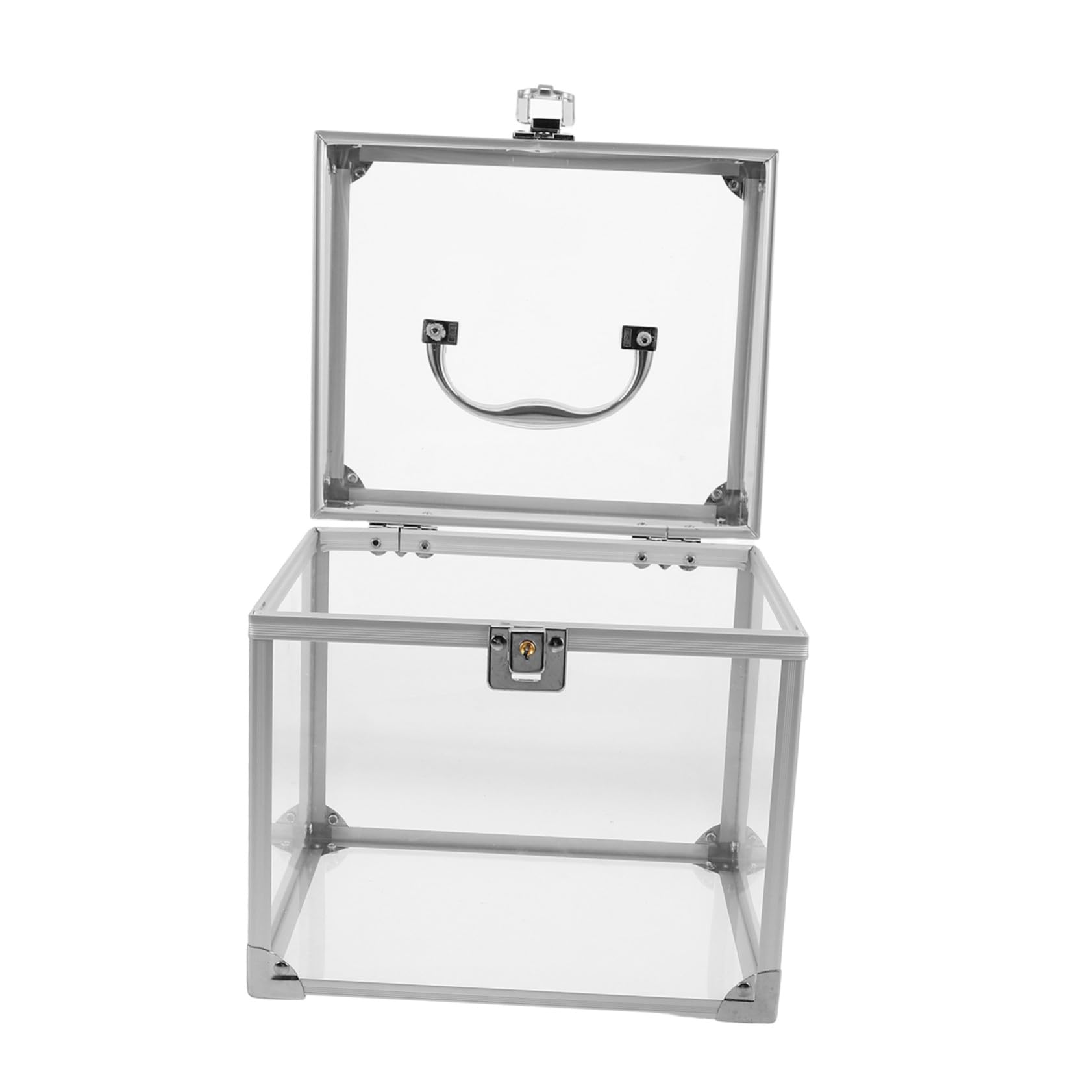 MAGICLULU Scatola Porta Dischi Raffinato con Manico in Acrilico in Vinile Organizer da Tavolo Grande Capacità per Proteggere Album e Dischi Dalla Polvere per Casa e Soggiorno