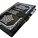 Monet Studios Magic Composition Notebook Notepad with Color Light Pen - Novelty Gothic Spell Book with Magical Runes Stationery Set (Black)