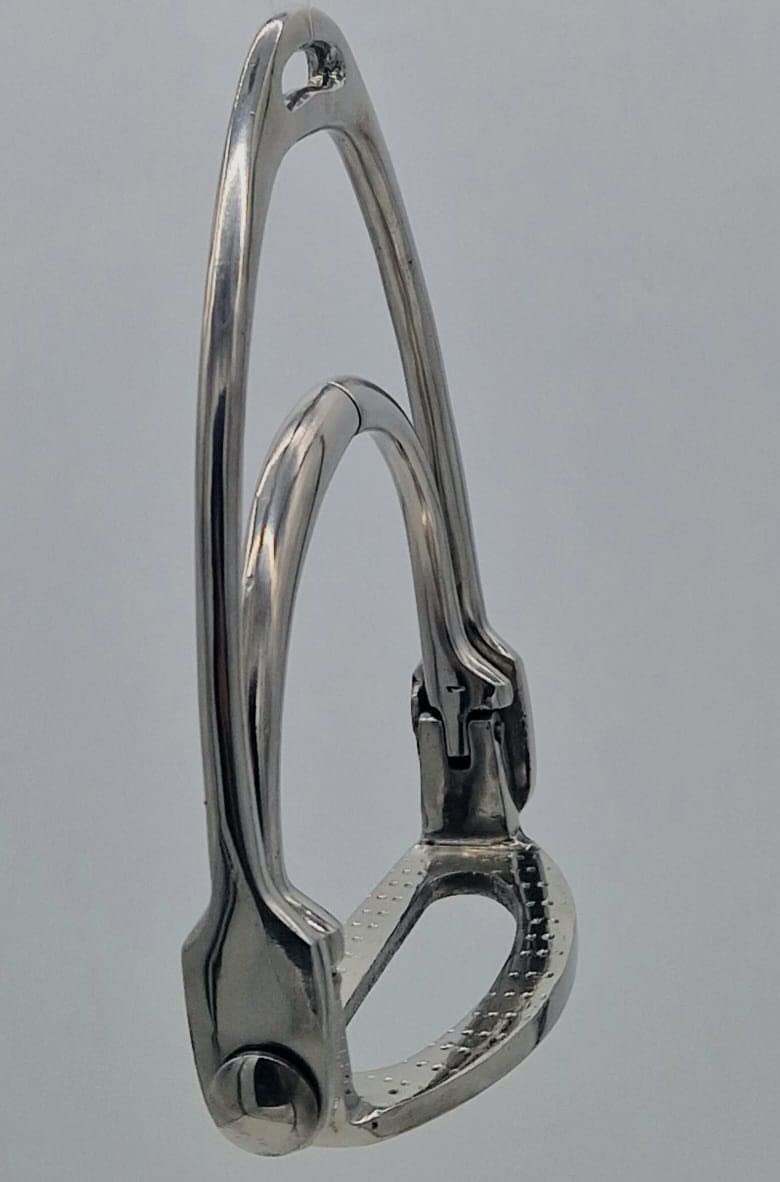 Tysons Breeches Sicherheitssteigbügel Steigbügel Damensattel Side Saddle Riding Ladys Stirrup Silber - Farben 10 cm Tritt