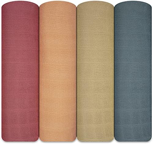 Mom Beebi Muslin Swaddle Blankets, Soft Silky Swaddle Blanket, Breathable and Skin-Friendly Baby Blankets for Boys & Girls, 4-Pack Unisex Baby Blankets, 47 x 47 inches