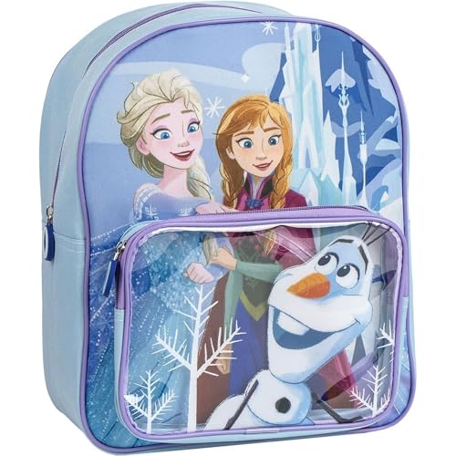 Mochila Frozen Elsa Anna e Olaf original Disney com design de inverno e personagens | mochila Frozen infantil grande pré-escolar primária meninas leve e resistente