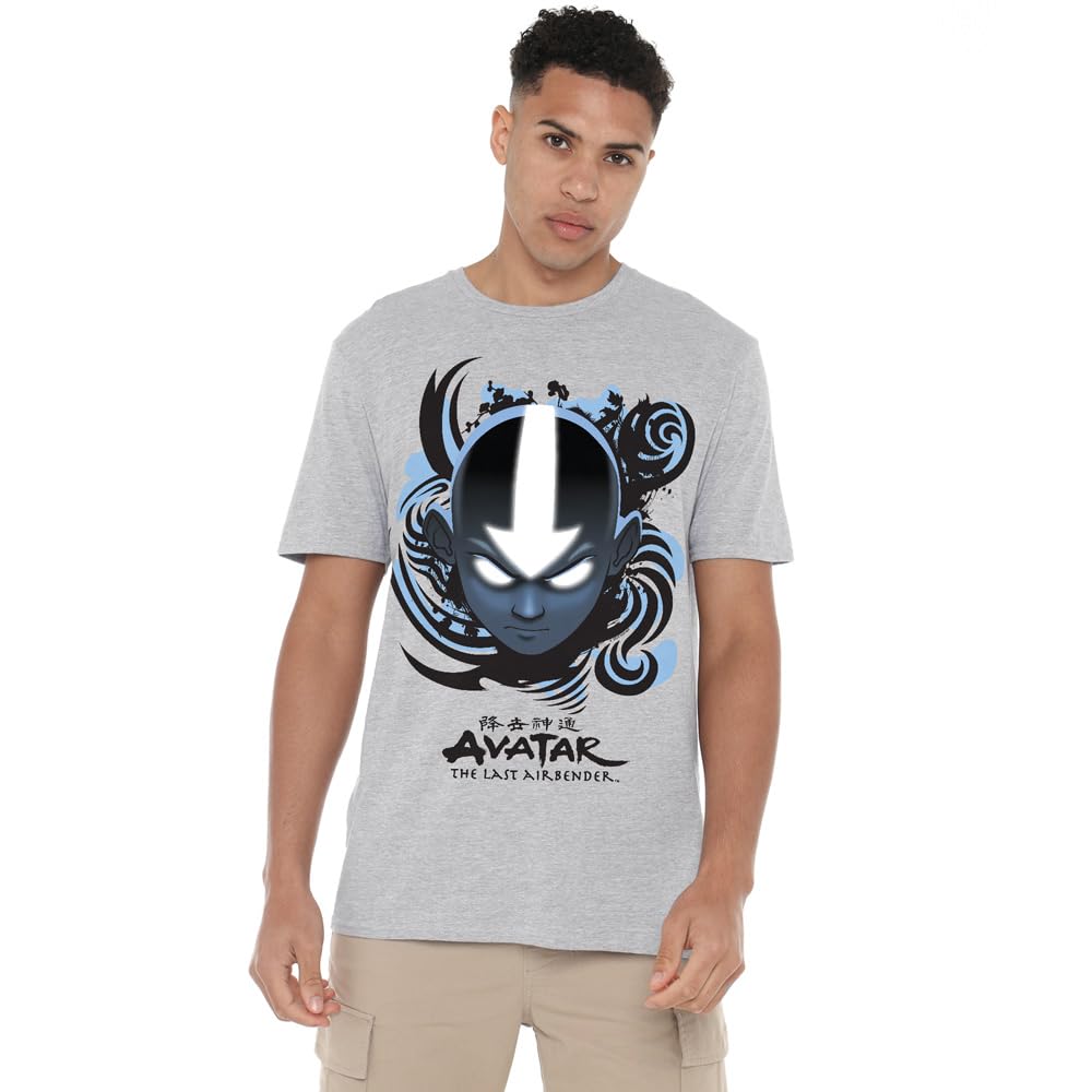 Nickelodeon Men's Grey Avatar The Last Airbender Airbender Blue And Black in Size 3XL, Sports Direct