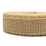 finemark 3 m x 40 mm Dekoband Jute Natur Juteband Geschenkband 4 cm Gitterband Schleifenband aus Naturjute nachhaltig Weihnachten Ostern Geschenkverpackung