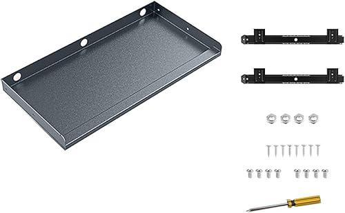 Miniatura 6 de Bandeja para teclado debajo del escritorio Bandeja de cajón de plataforma deslizante de metal resistente (gris)