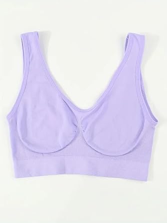 Boolavard The Ultimate Comfort Bra. Seamless Support Comfort Sport Stretch Action Leisure Black White