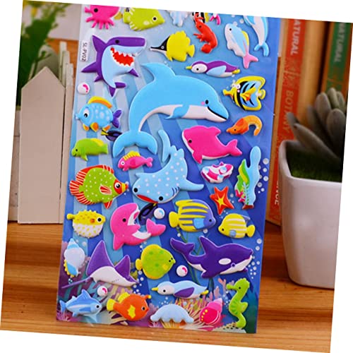 Totority 6Pcs Adesivos De Animais Para Crianças Adesivos 3D Adesivos De Animais Do Oceano Adesivos D