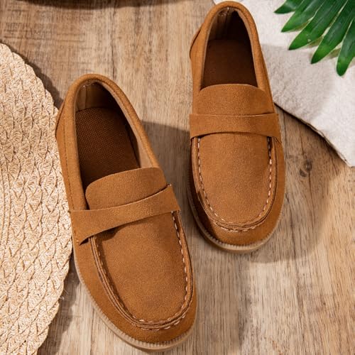 Girls Boys Slip On Driving Loafers Casual Dress Penny Flats Boat Shoes2