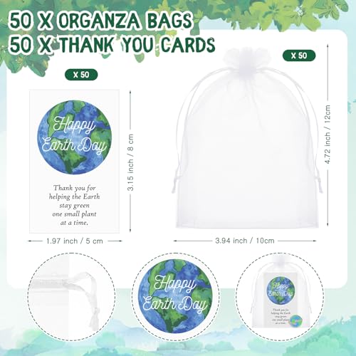 Image of Landical Earth Day Pins Thank You Gift Earth Day Lapel Brooches with Card Organza Bag for National Green Week Party Favor
