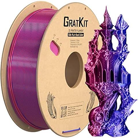 GratKit PLA Silk Dual/Tri 1kg - Blue/Pink
