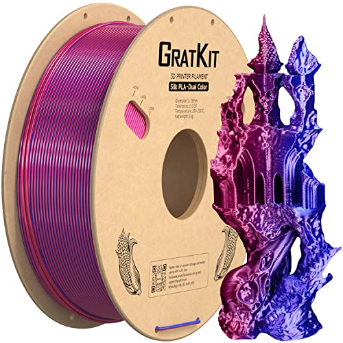 GratKit PLA Silk Dual/Tri 1kg - Blue/Pink