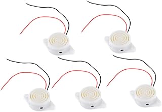 SECFOU 5 Pçs Piezo Buzzer 12 Volt Buzze Piezo Speaker 12 V Buzzer Buzzer Elétrico Buzzer Buzzer Eletrônico Buzzer Para Circuitos Bipe Alto Buzzer Som Buzzer Alarme Staccato Branco