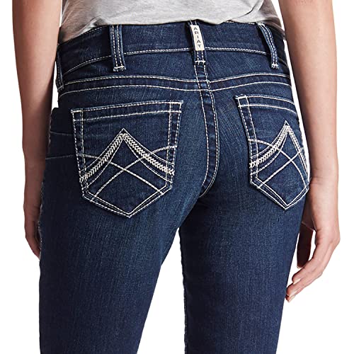 Image of Ariat Women's R.E.A.L. Mid Rise Stretch Icon Stackable Straight Leg Jean