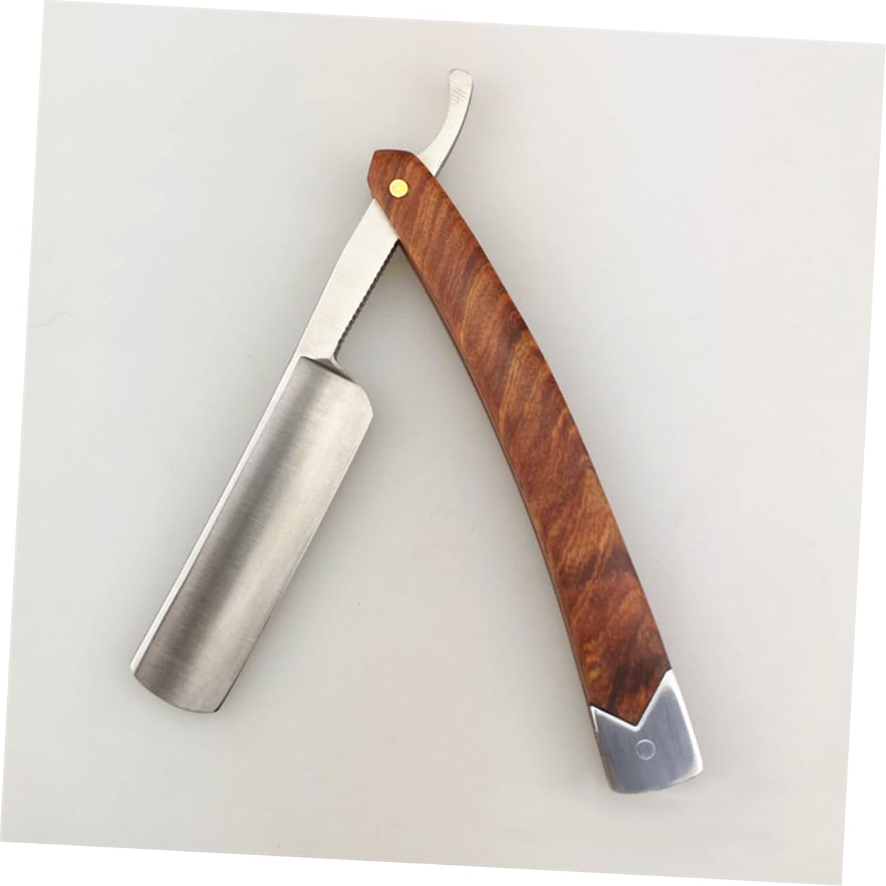 Beatifufu 2pcs Razor Men Razors for Men Manual Shaving Wood Handle Stainless Steel