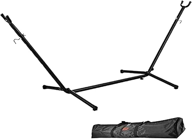 Goutime Portable Hammock Stand with Carry Bag, Fits Hammocks 9 Feet Long,450lb Capacity Black