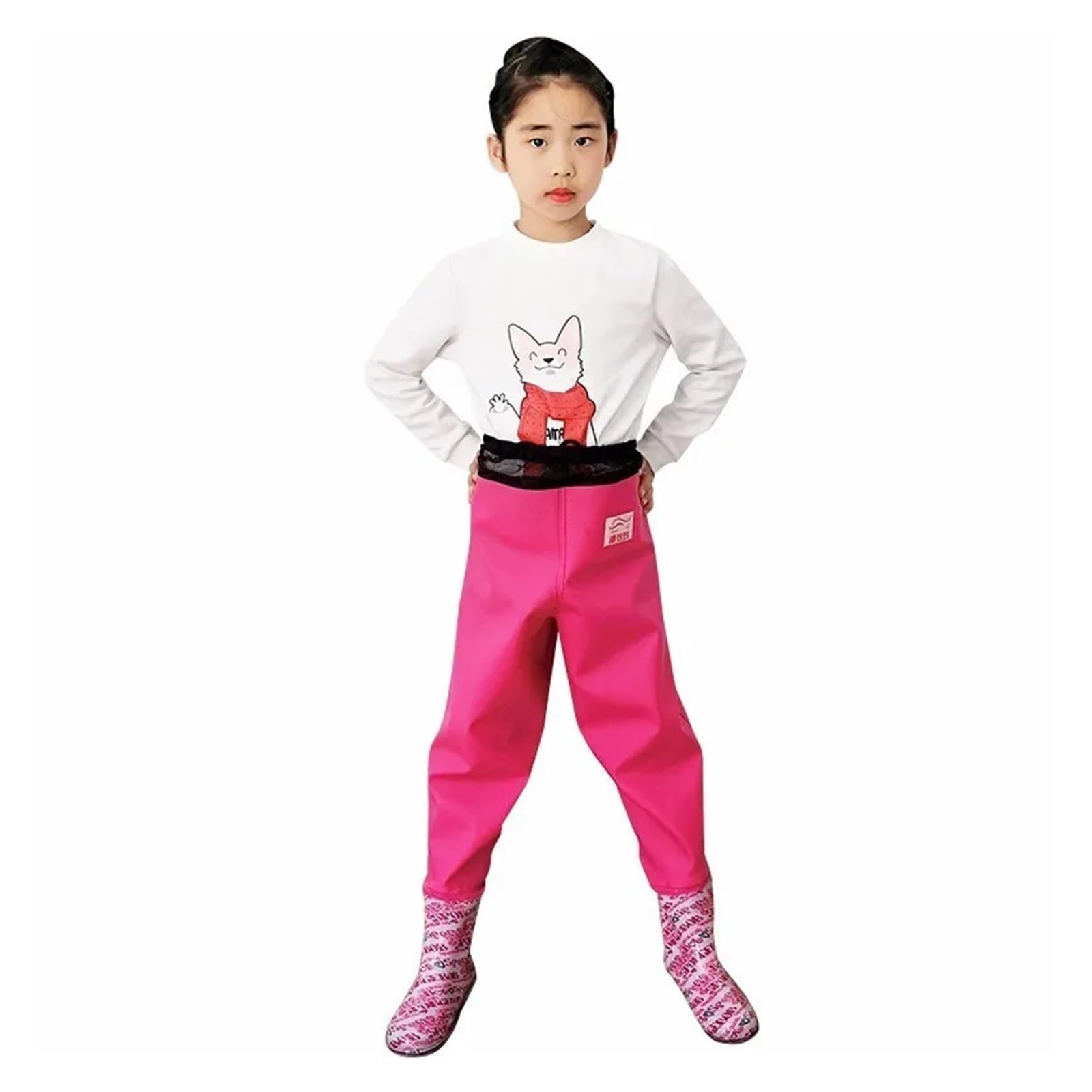 Pantalones de Pesca de Medio Cuerpo para niños, Calzado de Playa, antidesgaste, para Cazar bajo la Lluvia (Verde, Talla 31 UE)