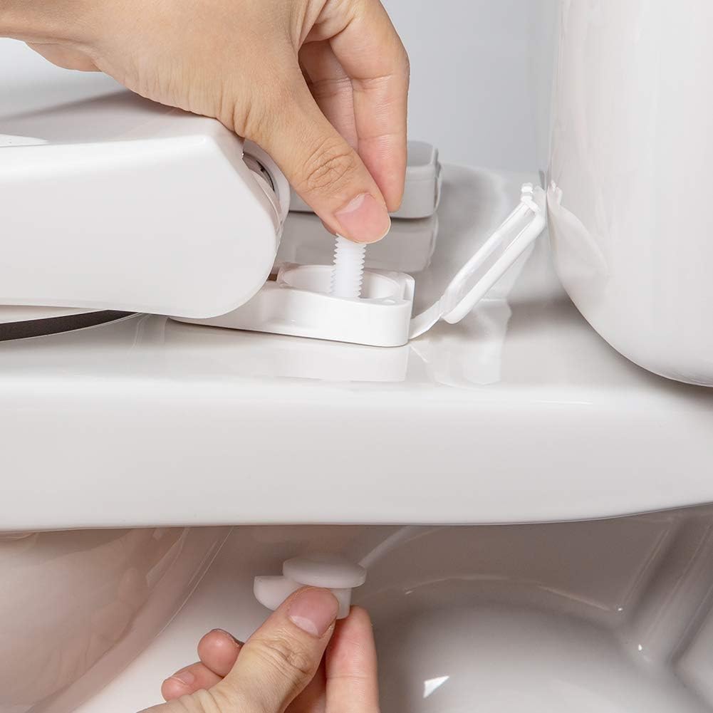 Exclusive Discount 90% Price Toilet Seat Parts Including Screw and Nut For Top Mount Toilet Seat Hinges, White Plastic