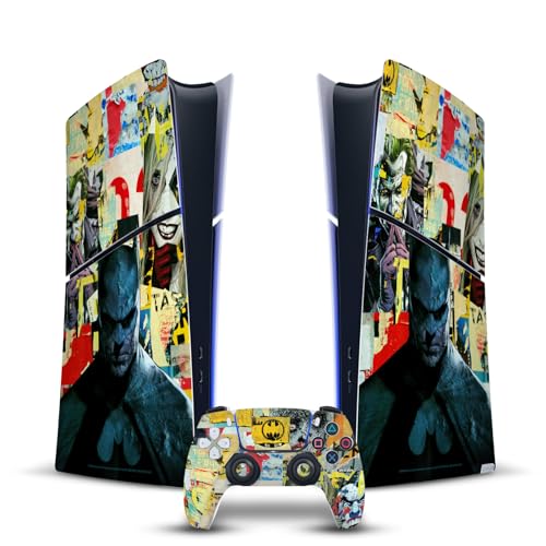 Protection Anti-Rayures PS5 Slim Digital Skin Vinyle Batman pour Console et Manette DualSense