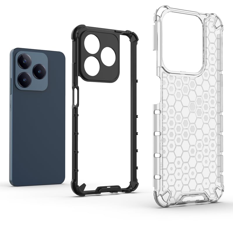 Image of Plastic Bumper Back Case Cover for Realme C63 / Narzo N63 (Transparent)