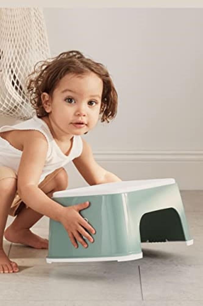 BABYBJÖRN Tritthocker, Graugrün/Weiß