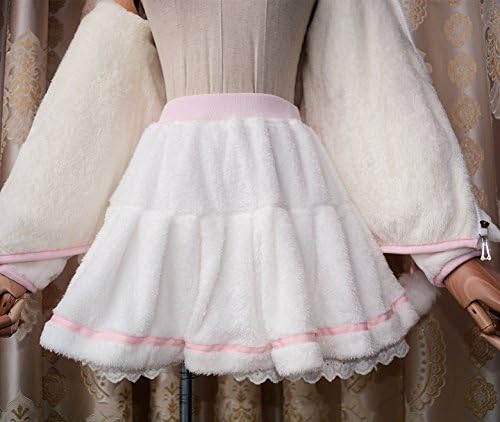 White Sweet Girls Womens Plush Lolita Skirt Pantskirt - Image 3