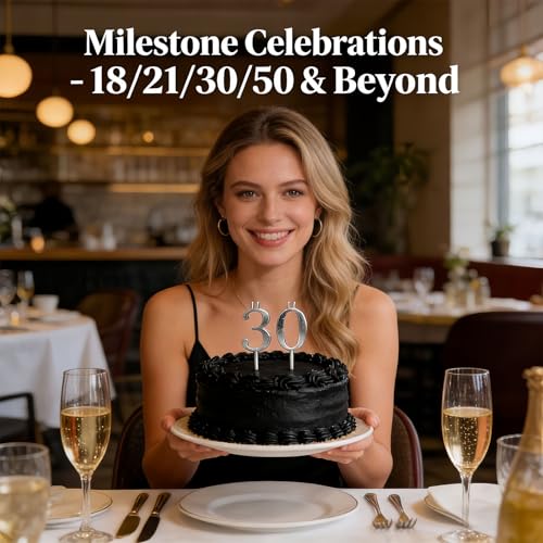 Reusable Number Birthday Candle Holder Set, Silver Digital Style Candles Holders for Home Use Bakers Parties Holidays – Image 5