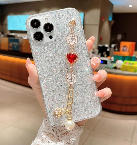 LXXZBC Samsung Galaxy A15�p �L���L���P�[�X �_�C�������h�t�����[ �p�[�� �u���X���b�g �`�F�[�� �t�@�b�V���� ���f�B�[�X �K�[���Y �L�b�Y �f�U�C�� �L���[�g �t�@���V�[ �O���b�^�[ �X���� �V���R�� �t�H���J�o�[�A�V���o�[